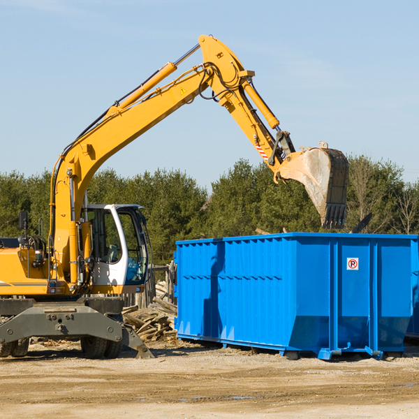 can i choose the location where the residential dumpster will be placed in Grandfalls Texas